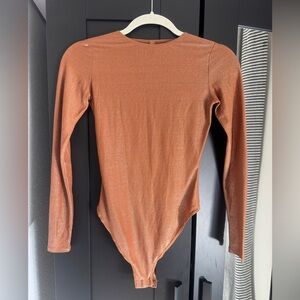 Skims shimmer copper small bodysuit